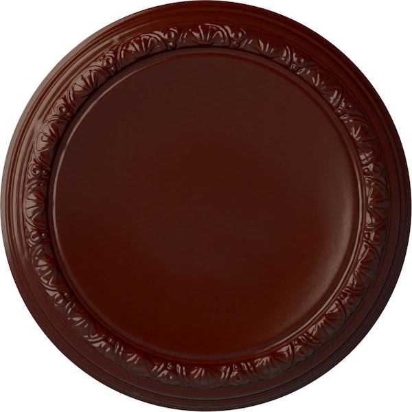 Ekena Millwork Carlsbad Ceiling Medallion (Fits Canopies up to 14 1/4"), 19 1/2"OD x 1 3/4"P, Brushed Mahogany CM19CABMF - main